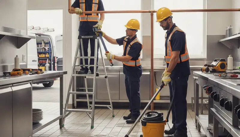Emergency plumber repairing a leak in Stockton, CA home
