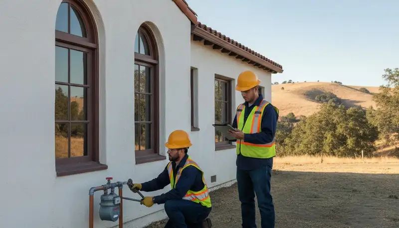 Stockton, CA plumbing repair team inspecting pipes for fast residential service