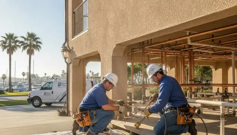 Stockton, CA plumbing repair service truck for residential leak and pipe repairs