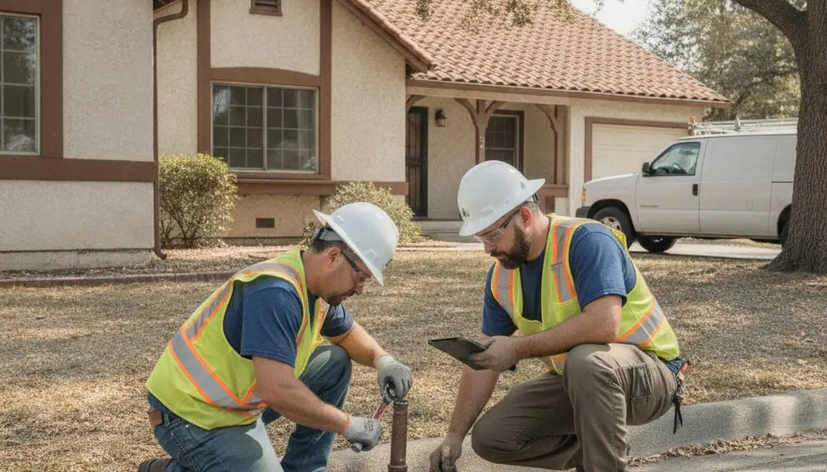 Stockton, CA plumber repairing a leaking pipe for residential plumbing service