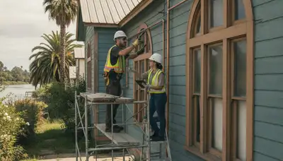 Stockton, CA plumber repairing a residential pipe for fast plumbing service