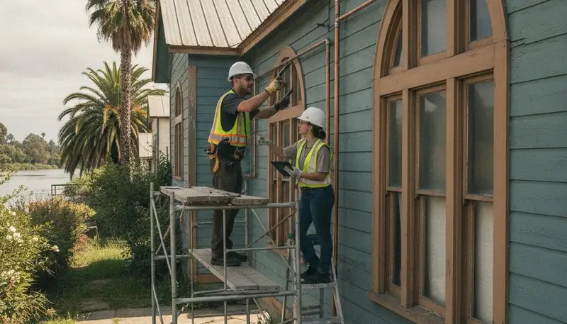 Stockton, CA plumber repairing a residential pipe for fast plumbing service