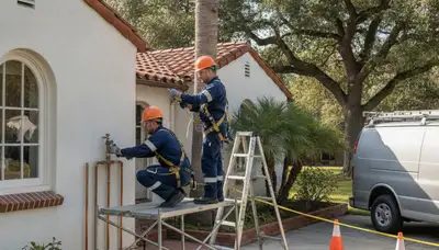 Stockton, CA plumber repairing a leak for local plumbing service