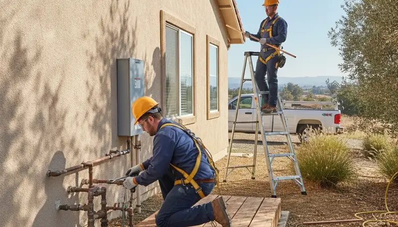 Stockton, CA plumbing repair technician providing professional residential plumbing service