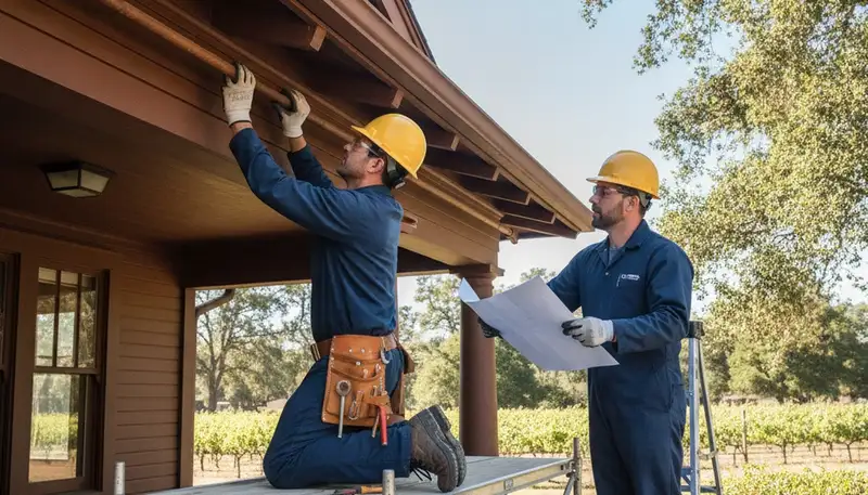 Stockton, CA plumbing repair technician servicing a residential pipe leak