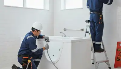 Walk-in tub installation for Stockton, CA homes by local plumbing repair professionals